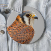 Atemberaubender amerikanischer Kestrel Sparrowhawa Button (Beispiel)