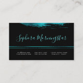 Atemberaubender Aquamariner Metallic Foil Paint St Visitenkarte (Rückseite)