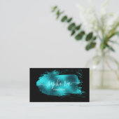 Atemberaubender Aquamariner Metallic Foil Paint St Visitenkarte (Stehend Vorderseite)
