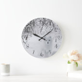 Atemberaubender Arktis-Fuchs Große Wanduhr (Zuhause)