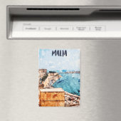 Atemberaubender Blick auf das Mittelmeer Magnet (In Situ (Geschirrspüler))