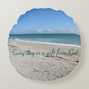 Atemberaubender Blick auf den Ozean, Rundkopfkisse Rundes Kissen