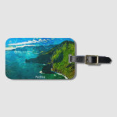 Atemberaubender Blick auf die Küste Madeiras Gepäckanhänger (Vorderseite (Horizontal))