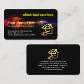 Atemberaubender Blitzschlag-Elektriker-Service Visitenkarte (Vorne/Hinten)