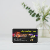 Atemberaubender Blitzschlag-Elektriker-Service Visitenkarte (Stehend Vorderseite)