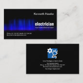 Atemberaubender Blue Electrical Wave Pulcian Elect Visitenkarte (Vorne/Hinten)