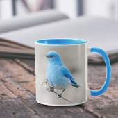 Atemberaubender Bluebird Songbird auf Tansy Tasse