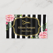 Atemberaubender Blumenstrauß-Glitzer Visitenkarte (Vorderseite)