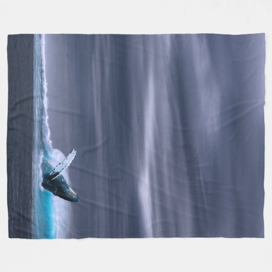 Atemberaubender Buckelwal Fleecedecke (Vorderseite (Horizontal))