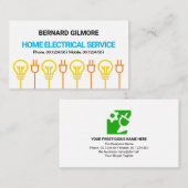 Atemberaubender Bulb-Power-Stecker-Elektrobetrieb Visitenkarte (Vorne/Hinten)