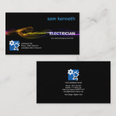 Atemberaubender bunter Blitzschlag Elektrischer Visitenkarte (Vorne/Hinten)