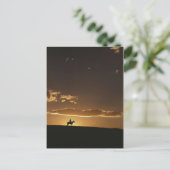 Atemberaubender Cowboy Sunset Postkarte (Stehend Vorderseite)