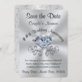 Atemberaubender Diamant, Datumskarten speichern, p Einladung (Vorne/Hinten)