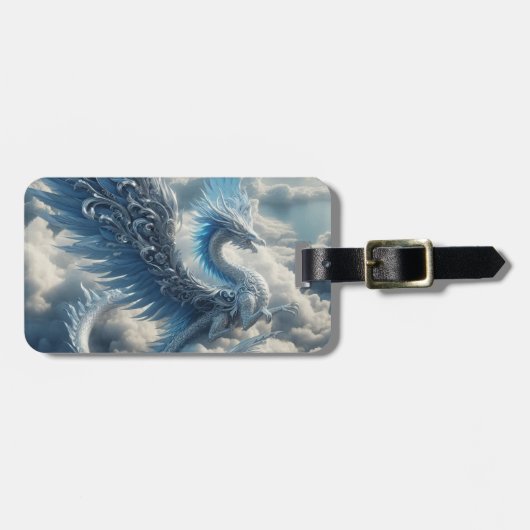 Atemberaubender Drache umgeben von Wolken Gepäckanhänger (Vorderseite horizontal)