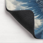 Atemberaubender Drache umgeben von Wolken Mousepad (Ecke)