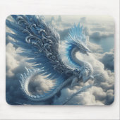 Atemberaubender Drache umgeben von Wolken Mousepad (Vorne)