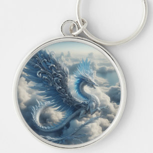 Atemberaubender Drache umgeben von Wolken Schlüsselanhänger