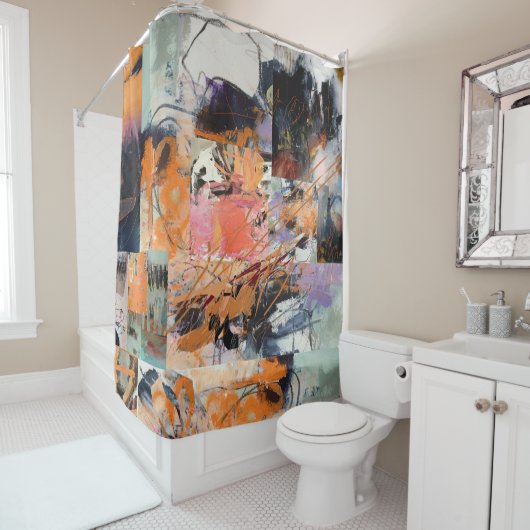 atemberaubender Duschvorhang mit abstrakter Gestal (Beispiel)