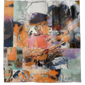 atemberaubender Duschvorhang mit abstrakter Gestal (Vorderseite)