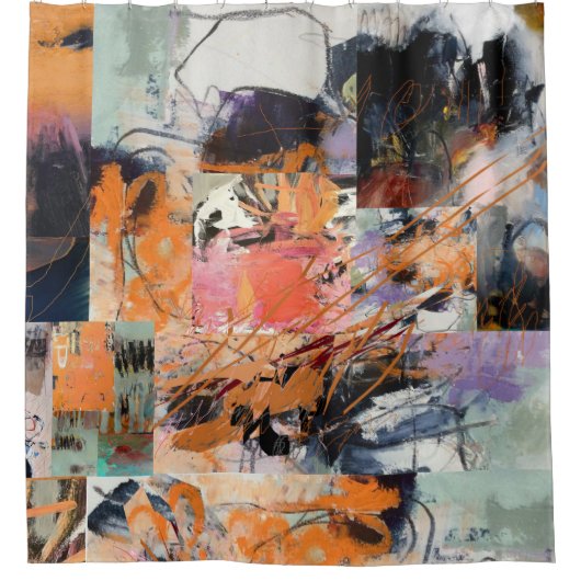 atemberaubender Duschvorhang mit abstrakter Gestal (Vorderseite)