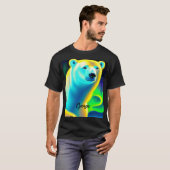 Atemberaubender Eisbär. Bearbeitbarer Text. T-Shirt (Vorne ganz)
