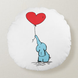atemberaubender Elefant, runder Kissen, tierischer Rundes Kissen