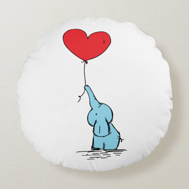 atemberaubender Elefant, runder Kissen, tierischer Rundes Kissen (Vorderseite)