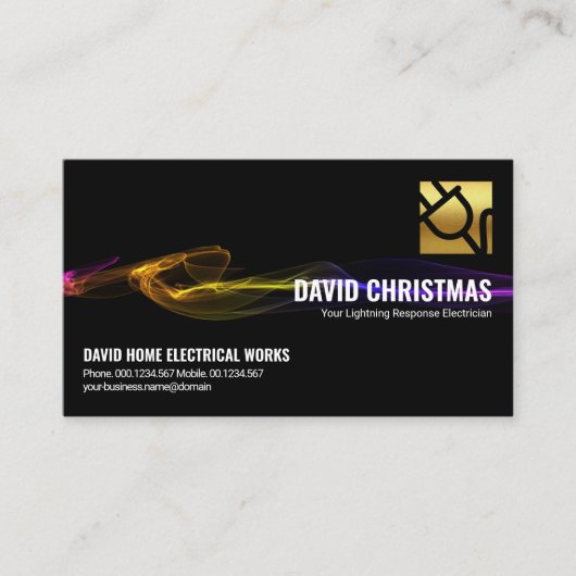 Atemberaubender elektrischer Blitzer Visitenkarte (Vorderseite)