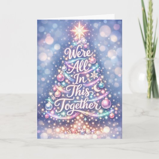 Atemberaubender Familien-Weihnachtsbaum Karte (Vorderseite)
