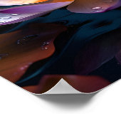 Atemberaubender farbiger Lotus-Blume-Druck Poster (Ecke)