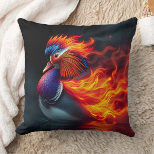 Atemberaubender Flammenboyant-Feuervogel Hot Manda Kissen