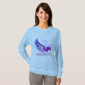 Atemberaubender Flügelpegasus kosmischer Hintergru T-Shirt (Vorne ganz)