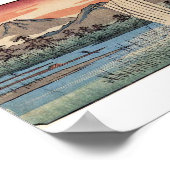 Atemberaubender Fuji in Japan um das 18. Jahrhunde Poster (Ecke)