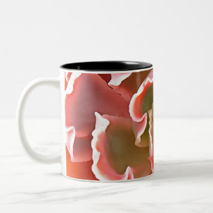 Atemberaubender Garten Sukkuline Rosa Töne Kunst,  Zweifarbige Tasse