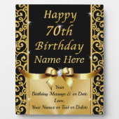 Atemberaubender Geburtstag Gegenwart für 70-jährig Fotoplatte (Vorderseite)