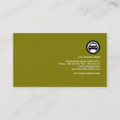 Atemberaubender Gelbbogen-Glaseffekt Taxi-Service Visitenkarte (Rückseite)