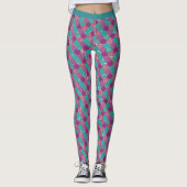 Atemberaubender Glitzer Mermaid Scale Pastel Glam Leggings (Vorderseite)