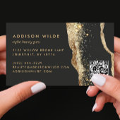 Atemberaubender Glitzer-QR-Code Visitenkarte