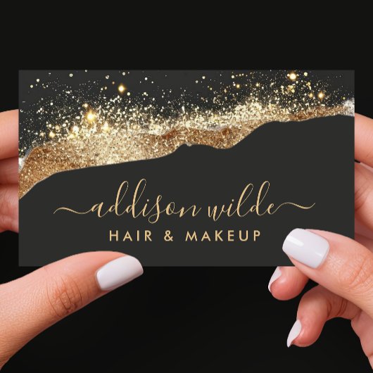 Atemberaubender Glitzer-QR-Code Visitenkarte