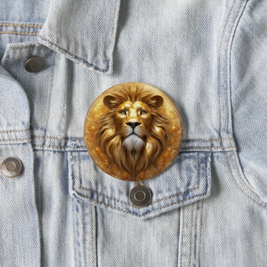 Atemberaubender Gold Lion Head Button (Beispiel)