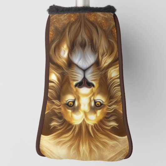 Atemberaubender Gold Lion Head Golf Headcover (Rotieren 90)