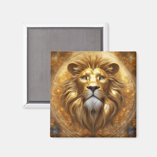 Atemberaubender Gold Lion Head Magnet (Vorderseite/Rückseite)