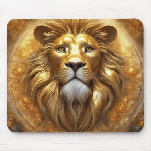 Atemberaubender Gold Lion Head Mousepad (Vorne)