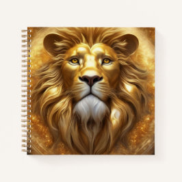 Atemberaubender Gold Lion Head Notizblock