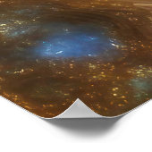 Atemberaubender Gold Lion Head Poster (Ecke)