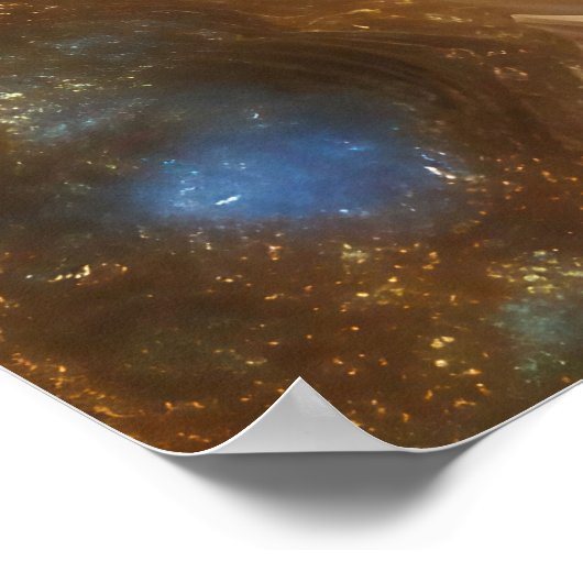 Atemberaubender Gold Lion Head Poster (Ecke)