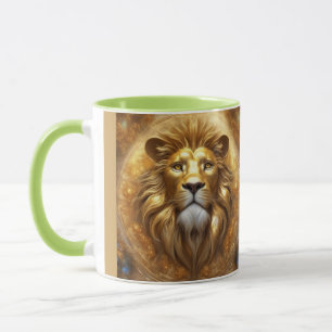 Atemberaubender Gold Lion Head Tasse