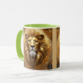 Atemberaubender Gold Lion Head Tasse (Vorderseite Links)