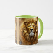 Atemberaubender Gold Lion Head Tasse (VorderseiteRechts)