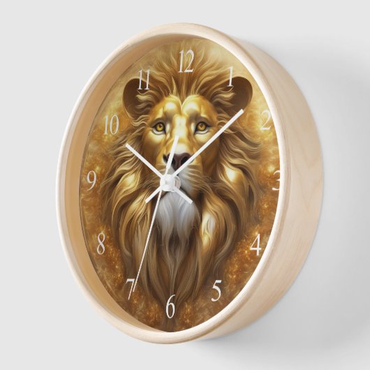Atemberaubender Gold Lion Head Uhr (Winkel)